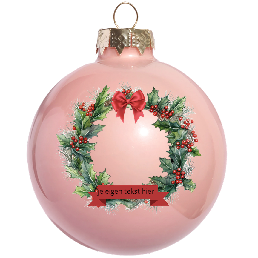 Kerstbal krans met foto