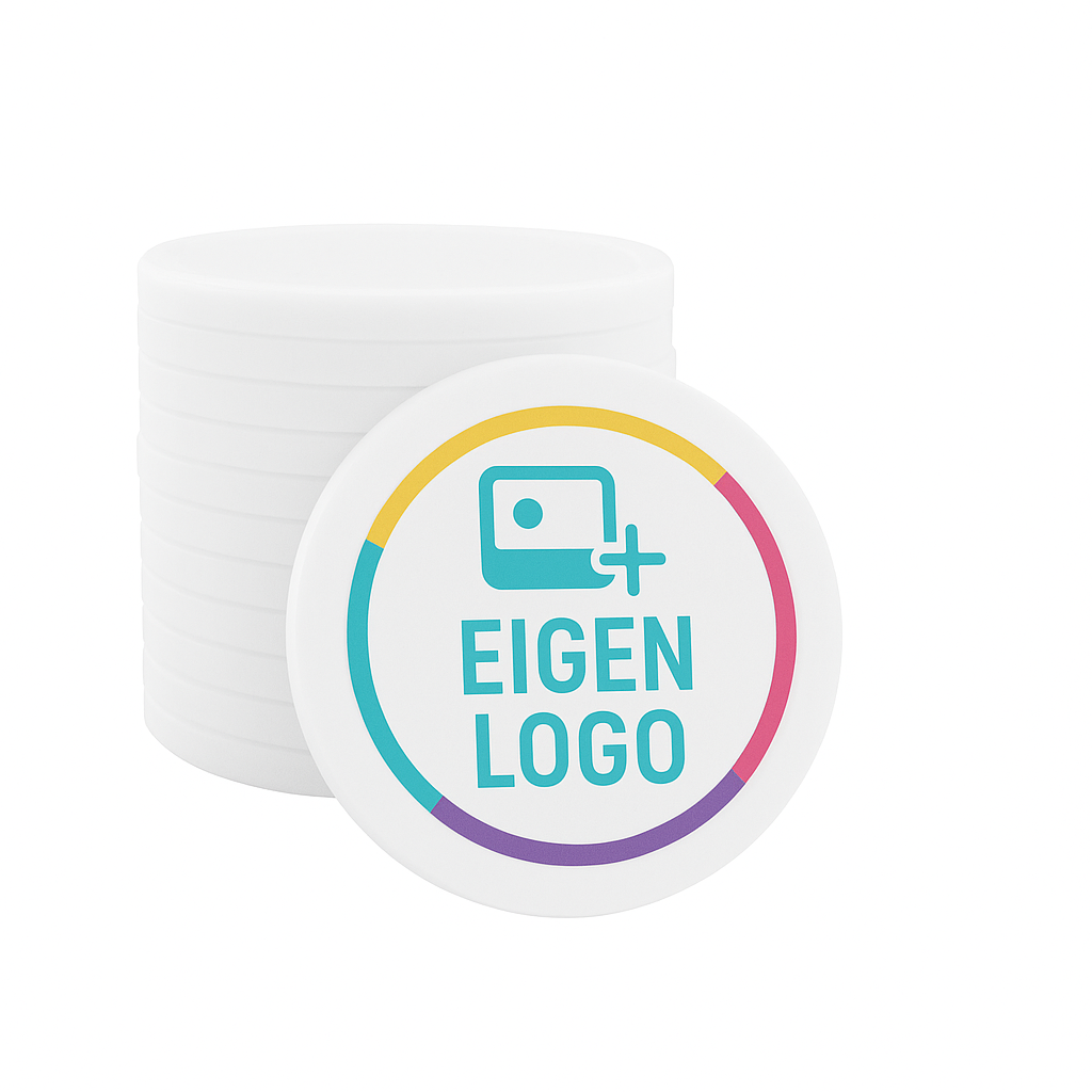 Plastic Muntjes Bedrukken Full Color Festival & Drankmunten 100 stuks 29mm